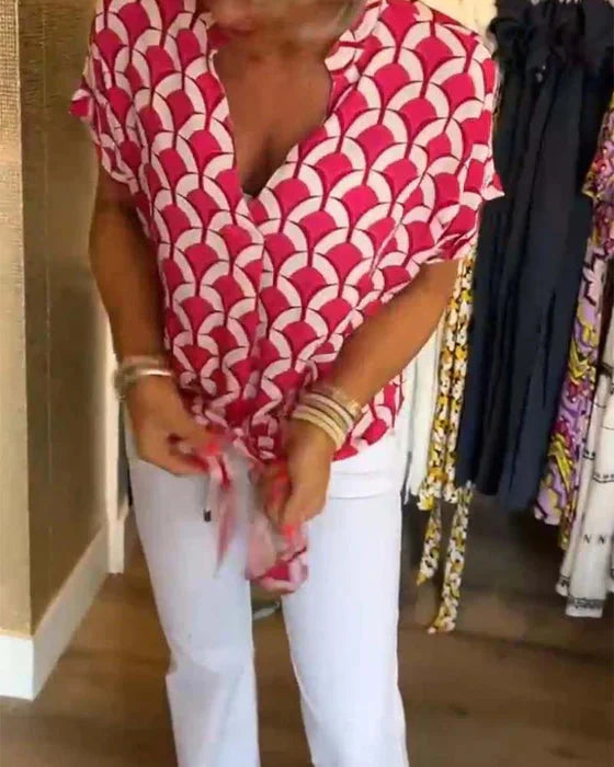 Viola Fox™ Casualowy top z nadrukiem