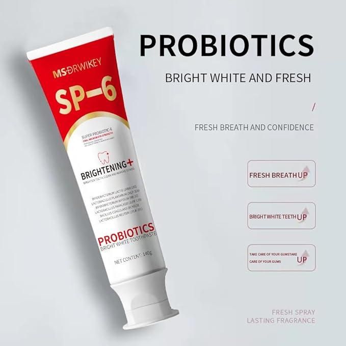 Vital Smile+™ Pasta do zębów Super Probiotic-6 z 6 probiotykami | Odzyskaj równowagę w ustach już po pierwszym użyciu!
