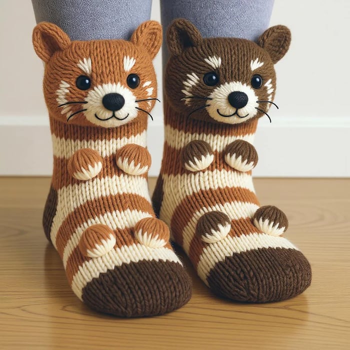 WarmPaws™ Skarpetki Animal z uroczym wzorem