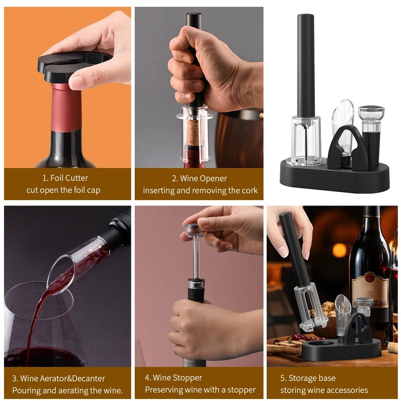 WinePop™ Zestaw otwieracz do wina z akcesoriami