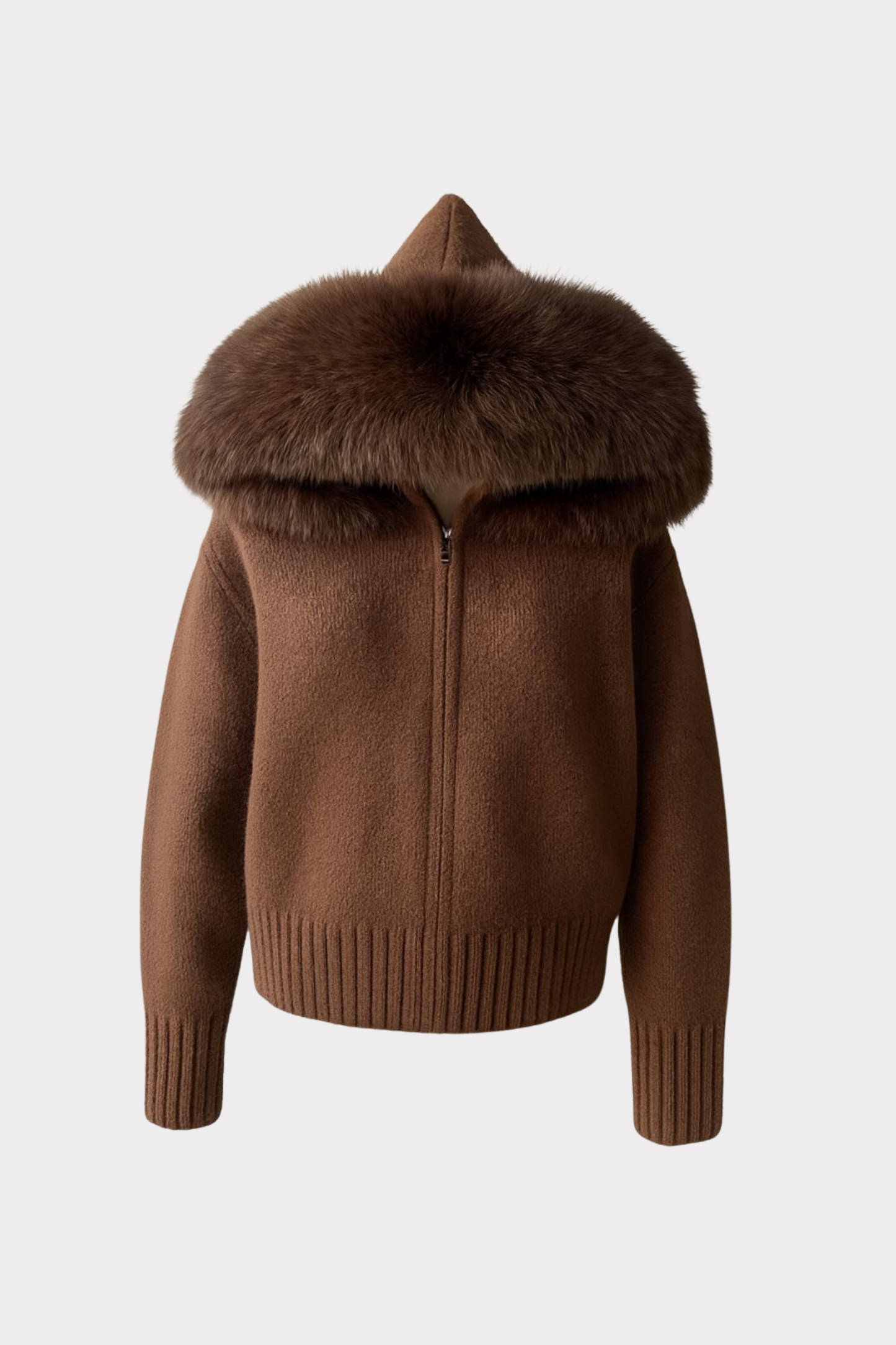 Zaira Perna™ Ocieplana bluza z kapturem i futrem