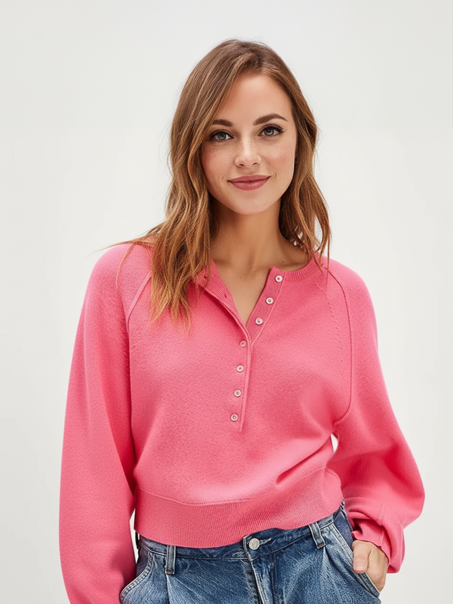 Zanita Michela™ Sweter Vintage z okrągłym dekoltem