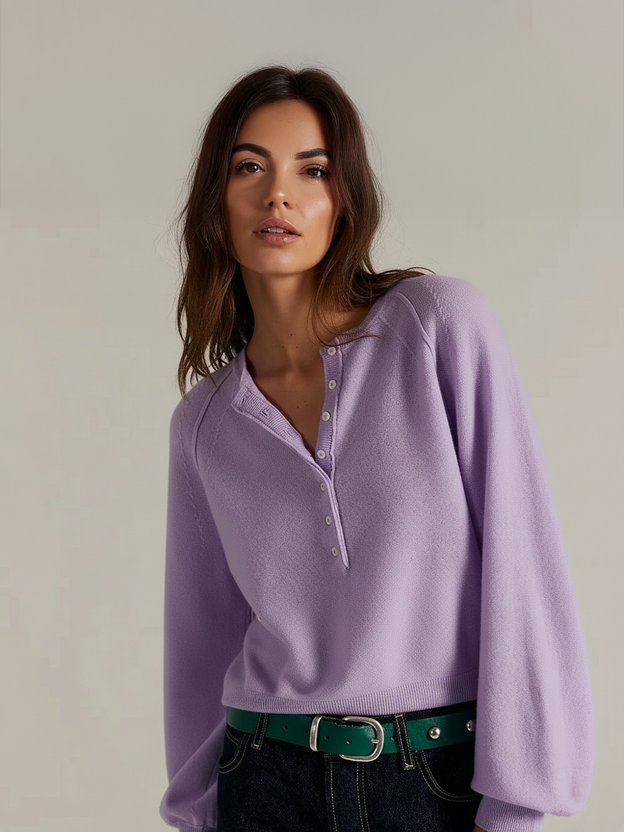Zanita Michela™ Sweter Vintage z okrągłym dekoltem
