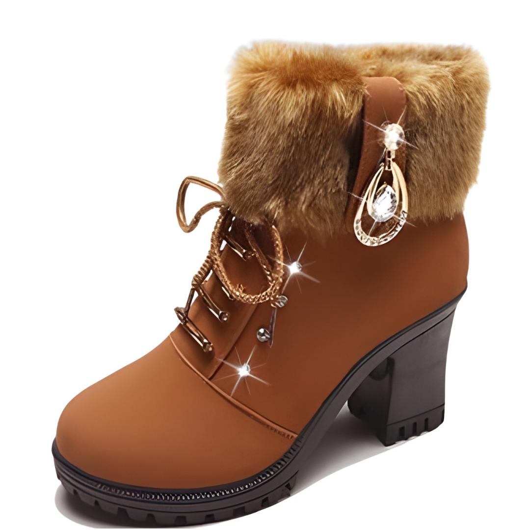 Zarina Riviello™ Eleganckie zimowe buty ze sztucznym futrem