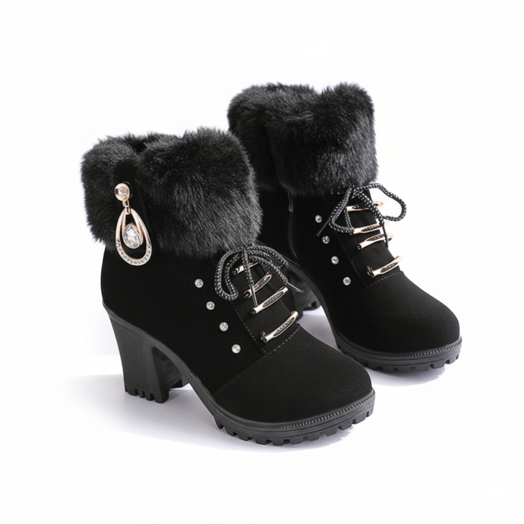 Zarina Riviello™ Eleganckie zimowe buty ze sztucznym futrem