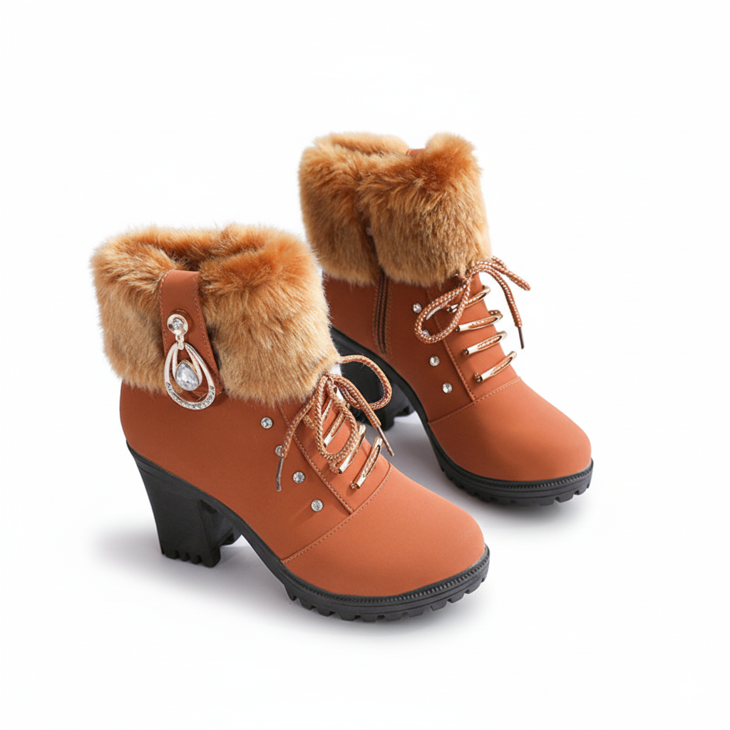 Zarina Riviello™ Eleganckie zimowe buty ze sztucznym futrem