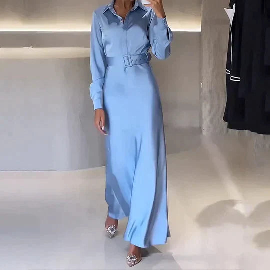 Zarita™ Długa elegancka sukienka z paskiem
