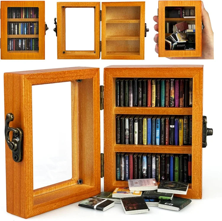 ZenShelf™ Mini drewniana półka dekoracyjna z książkami
