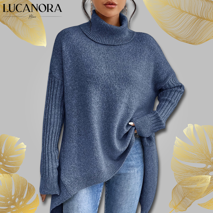 Zita Petralia™ Elegancki sweter z golfem