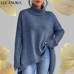 Zita Petralia™ Elegancki sweter z golfem