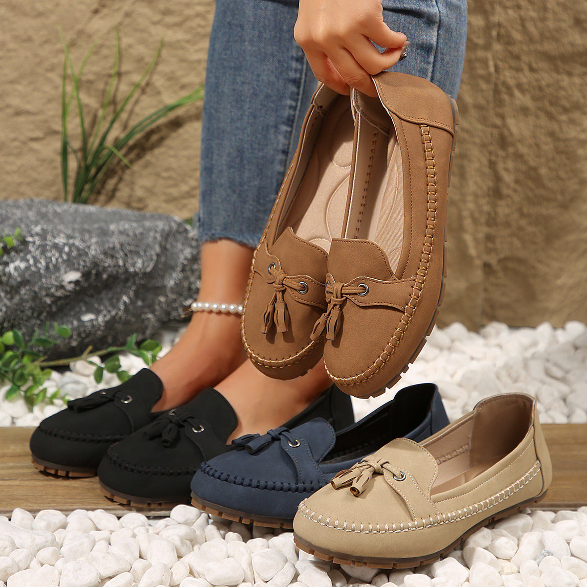 Zoe Garofano™ Wygodne damskie loafersy w stylu vintage