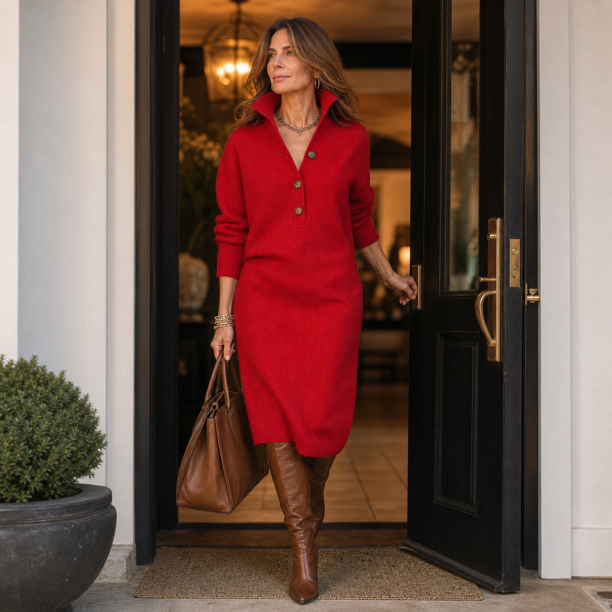 Adriana Agnelli™ Elegancka sukienka na co dzień dla bezwysiłkowego komfortu