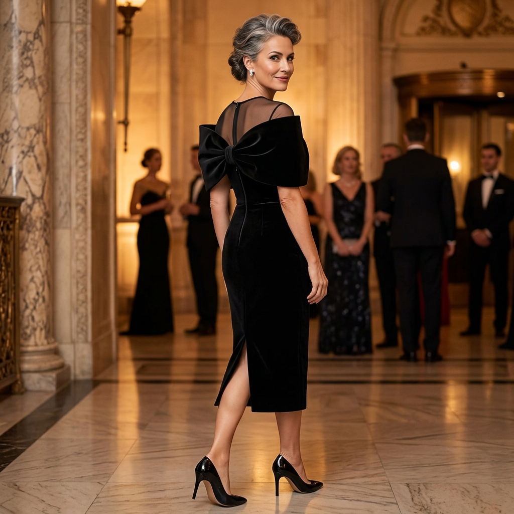 Agata Barbieri™ Efektowna czarna sukienka dla bezwysiłkowego glamour