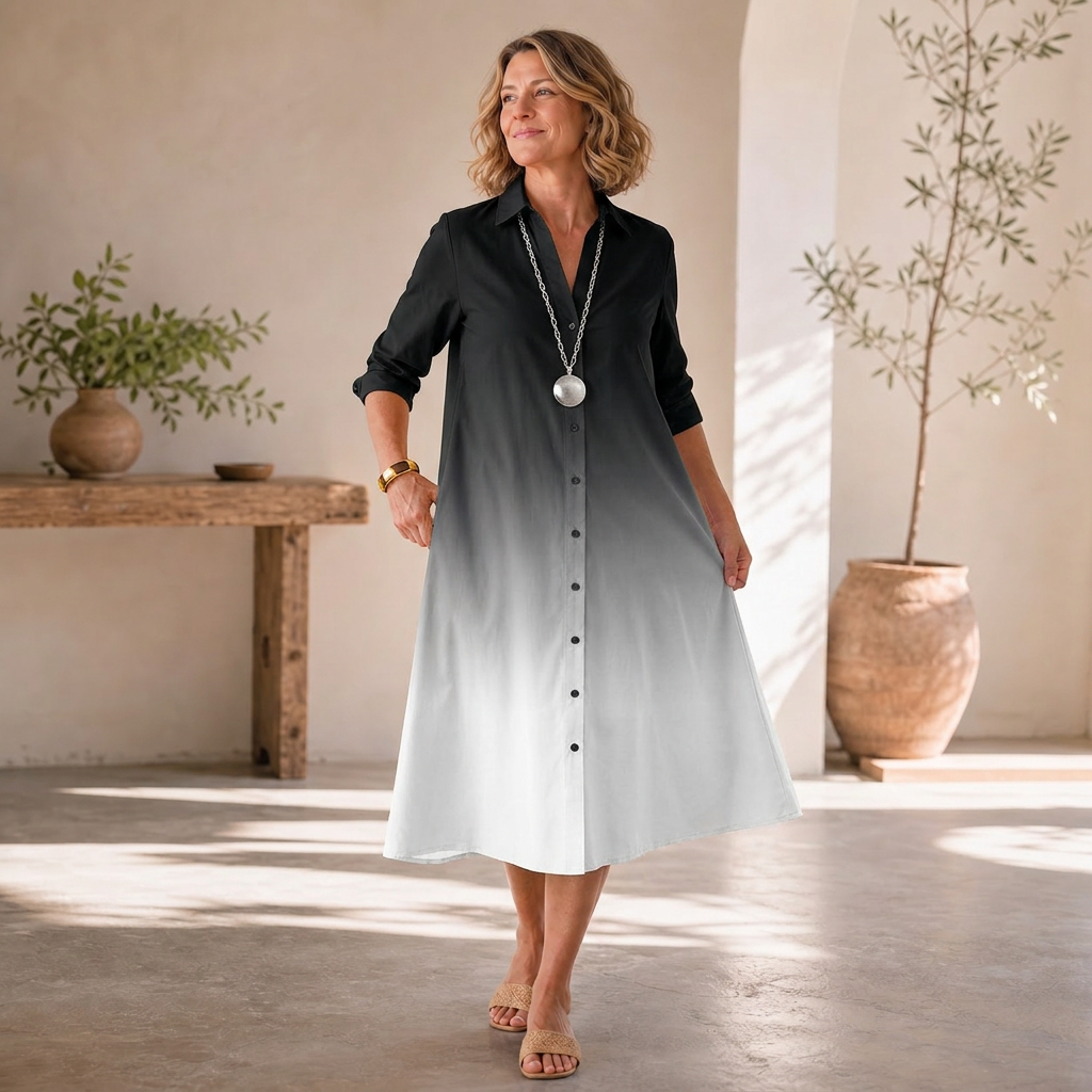 Agnese Lambruschini™ Elegancka sukienka midi dla prostej elegancji