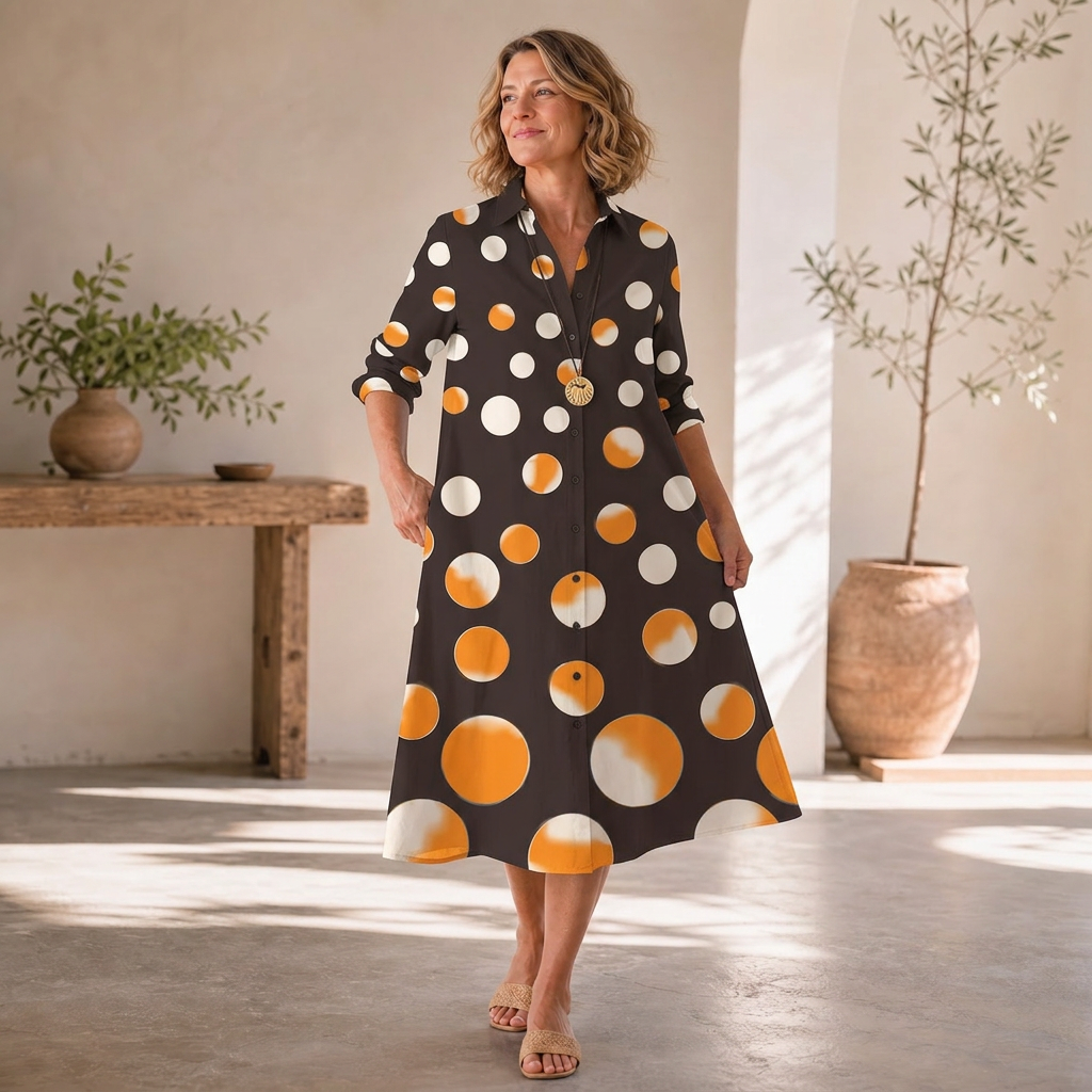 Agnese Lambruschini™ Elegancka sukienka midi dla prostej elegancji