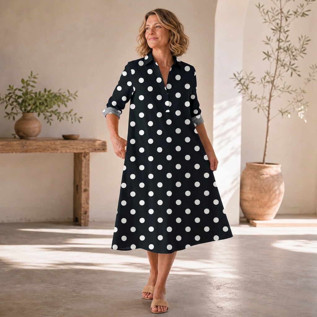 Agnese Lambruschini™ Elegancka sukienka midi dla prostej elegancji