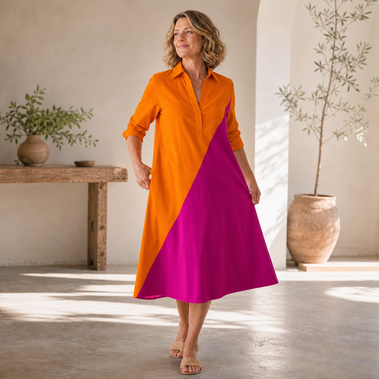 Agnese Lambruschini™ Elegancka sukienka midi dla prostej elegancji
