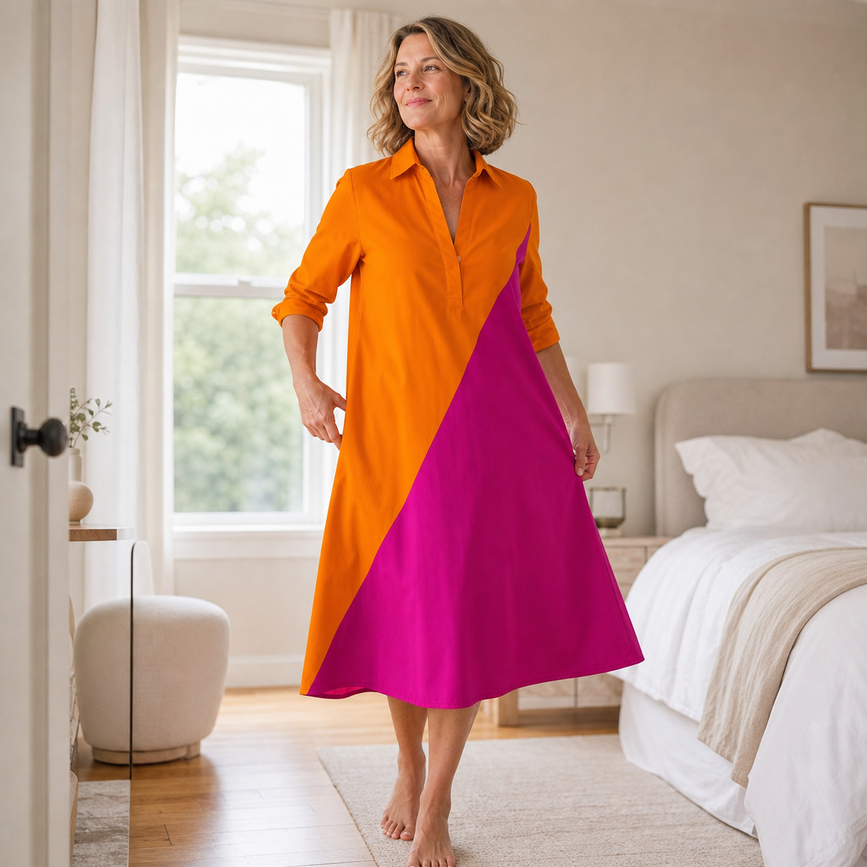 Agnese Lambruschini™ Elegancka sukienka midi dla prostej elegancji