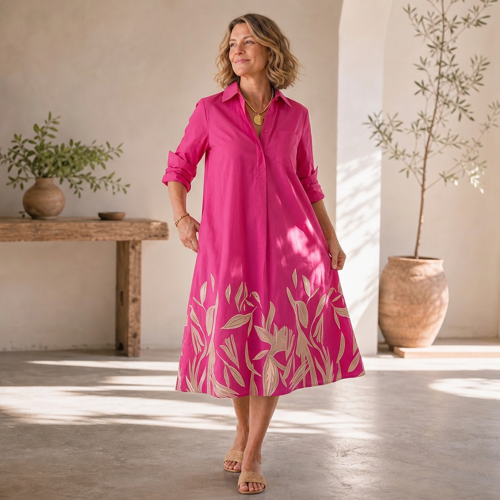 Agnese Lambruschini™ Elegancka sukienka midi dla prostej elegancji