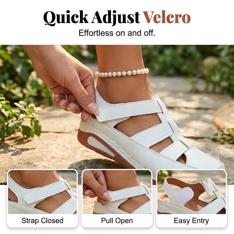 AiryStep Breathable Wedge Sandals - main product view of comfortable all-day wedge sandals