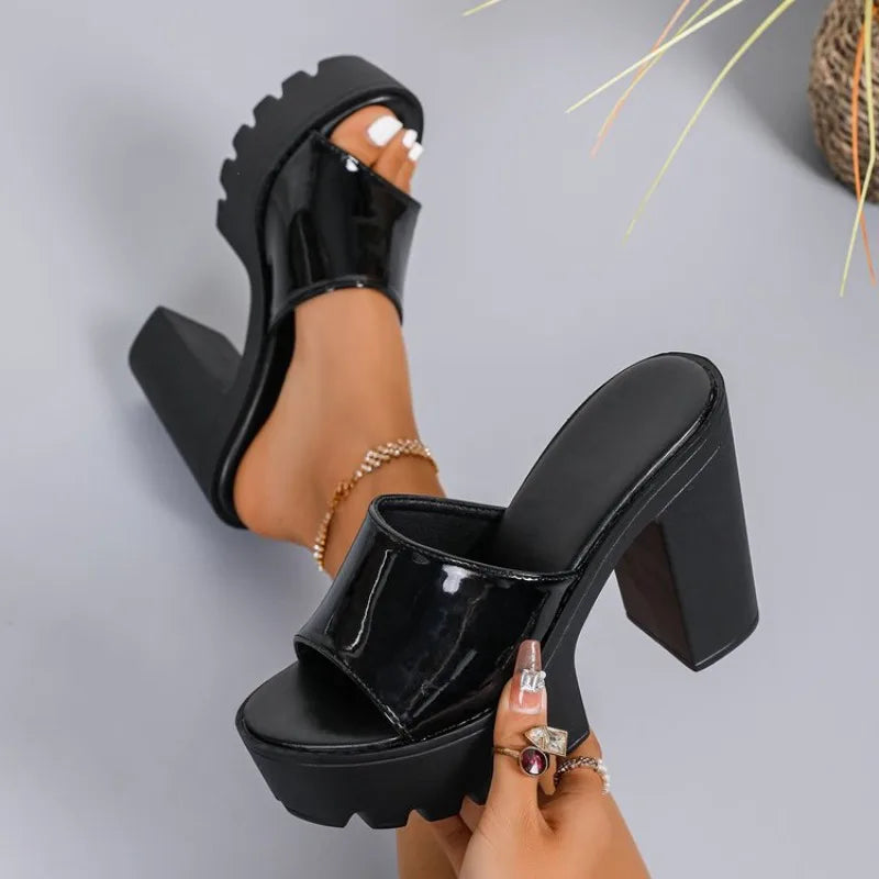 Archease Women's Orthopedic Arch Support Platform Chunky Heel Slide Sandals - lifestyle content view