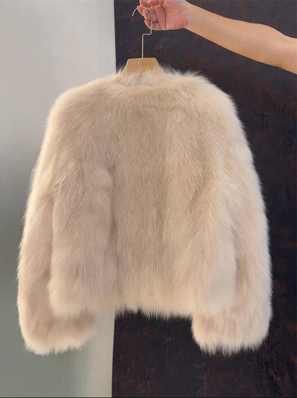 Assunta Aurelia Luxe Faux Fur Jacket - gallery view showing jacket from alternate angle