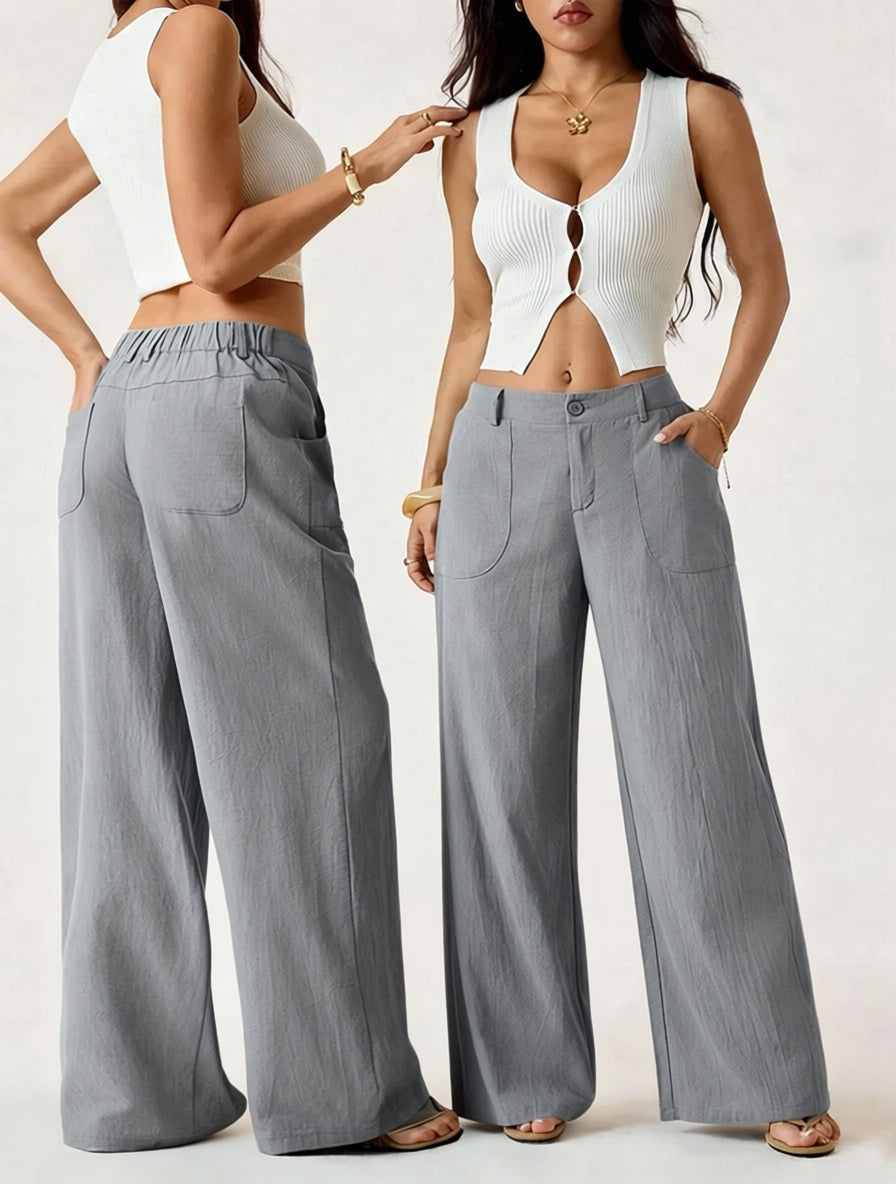 Lucilla Cimino™ Lekkie spodnie wide-leg na letnie stylizacje