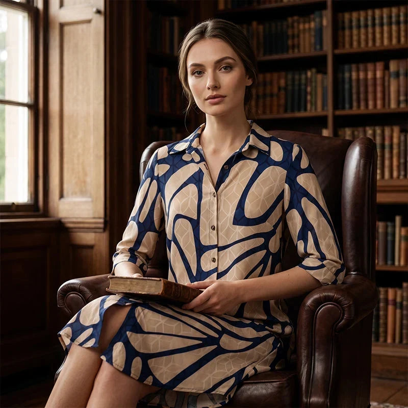 Bianca Borsani™ Wszechstronna sukienka geometryczna na co dzień