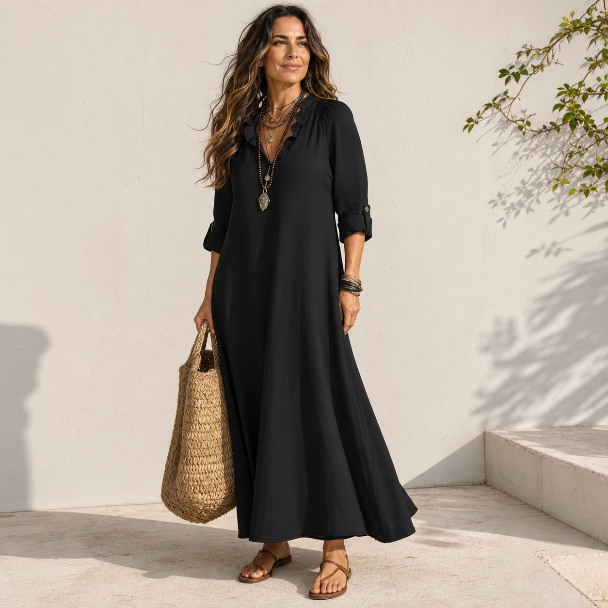 Bianca Napoletano™ Zwiewna sukienka maxi do beztroskich letnich stylizacji