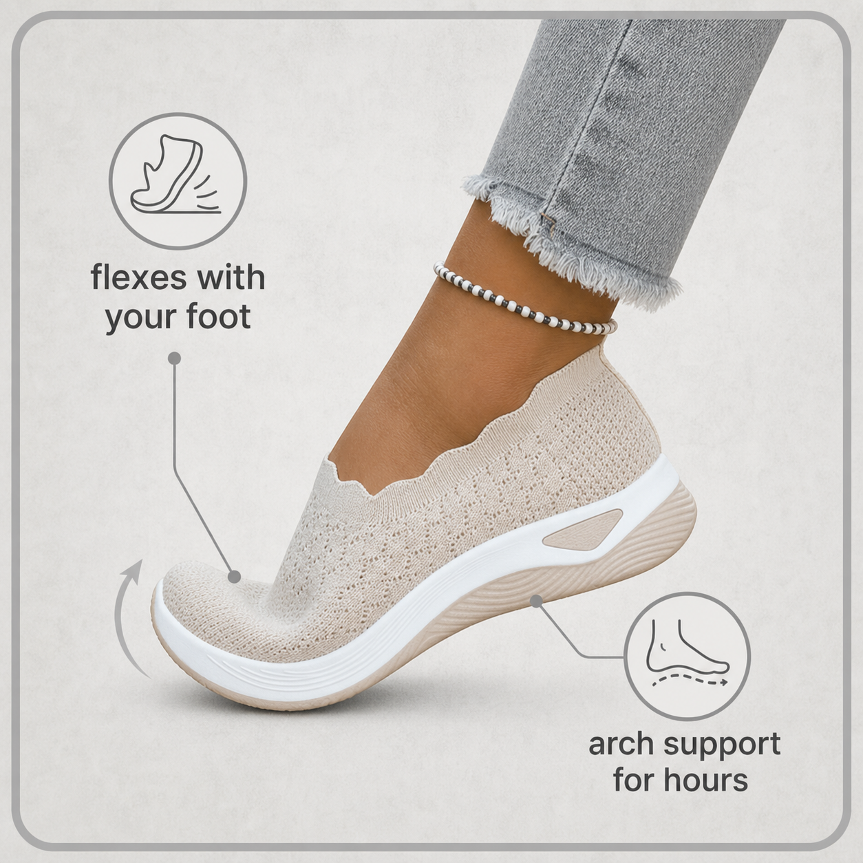 BreezeStep™ Amortyzowane buty wsuwane do chodzenia przez cały dzień