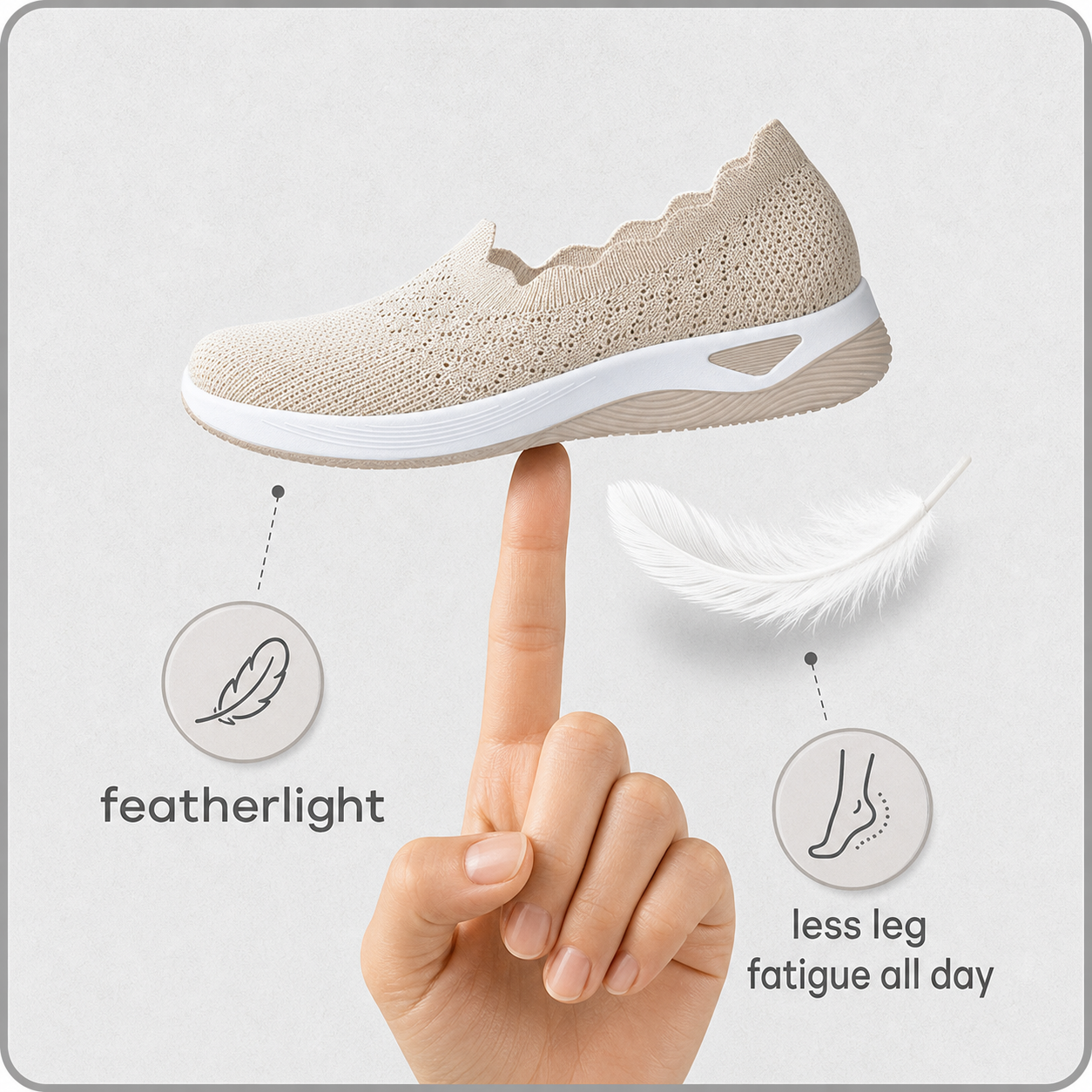 BreezeStep™ Amortyzowane buty wsuwane do chodzenia przez cały dzień
