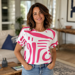 Brigida Mancuso™ Miękki kobiecy T-shirt na co dzień