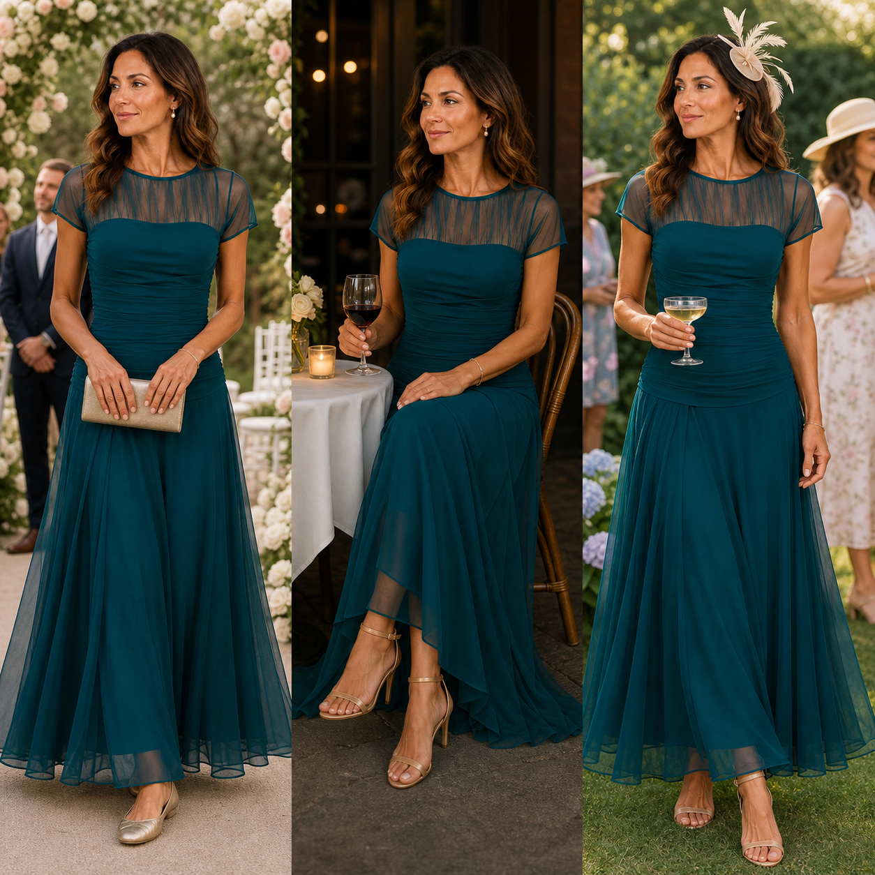 Camilla Della Valle™ Elegancka zwiewna sukienka na wyjątkowe okazje