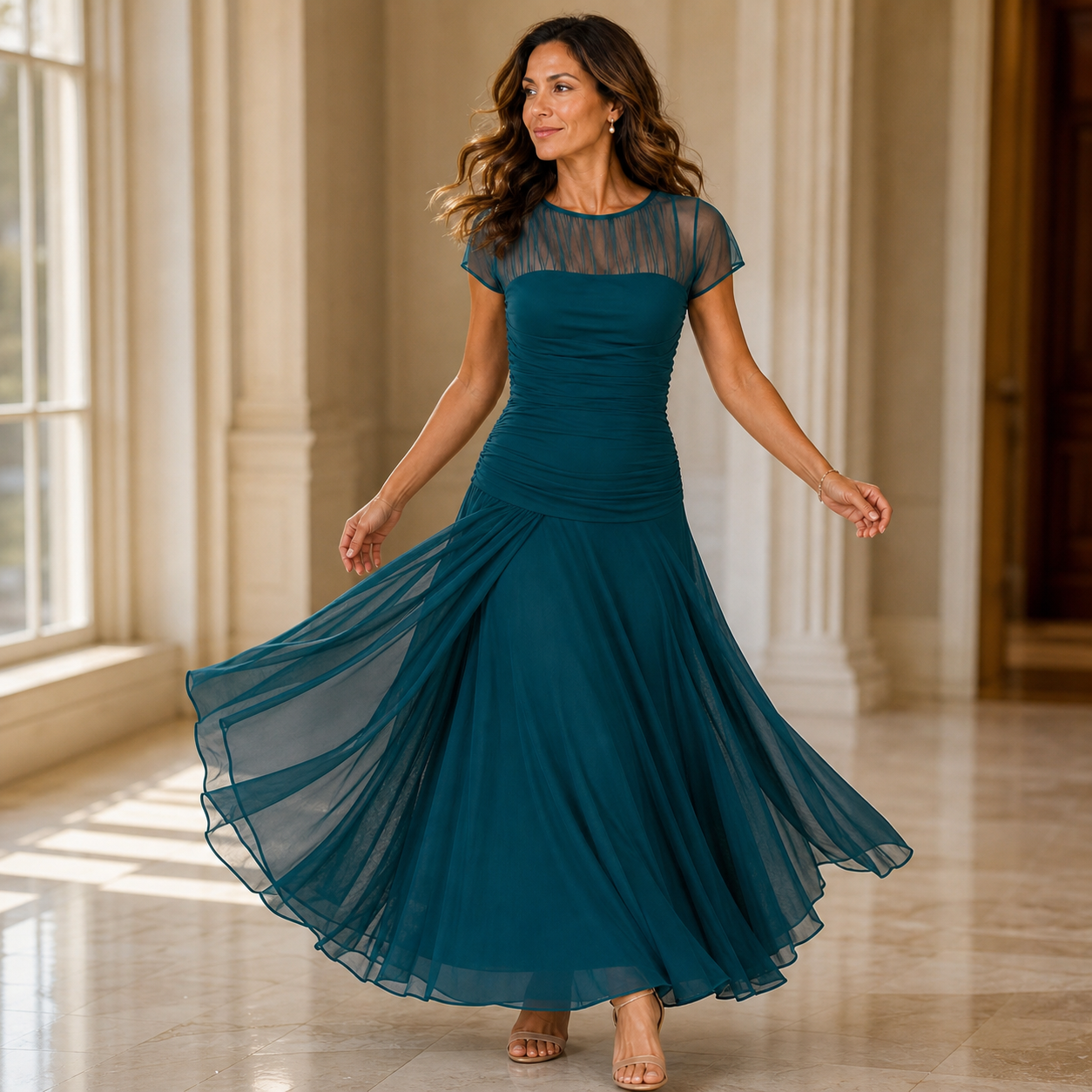 Camilla Della Valle™ Elegancka zwiewna sukienka na wyjątkowe okazje