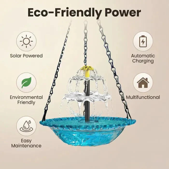 Cascadelle™ Solarna fontanna dla ptaków z kaskadą wody