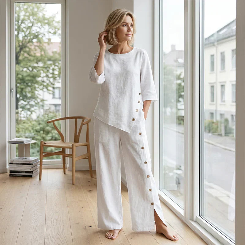 Caterina Fabbri™ Komplet damski z szerokimi spodniami