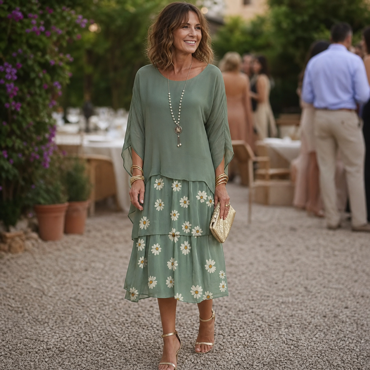 Chiara Novara™ Elegancka sukienka w kwiaty na specjalne okazje