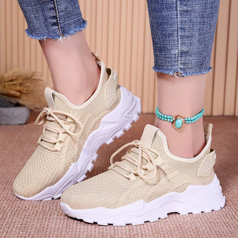 Chiara Ricci Lightweight Comfort Sneakers - side profile view of women's comfortable sneakers