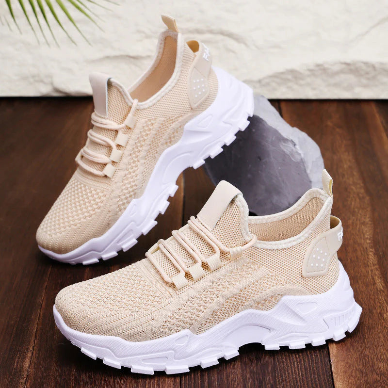 Chiara Ricci Lightweight Comfort Sneakers - angled view showing breathable upper construction