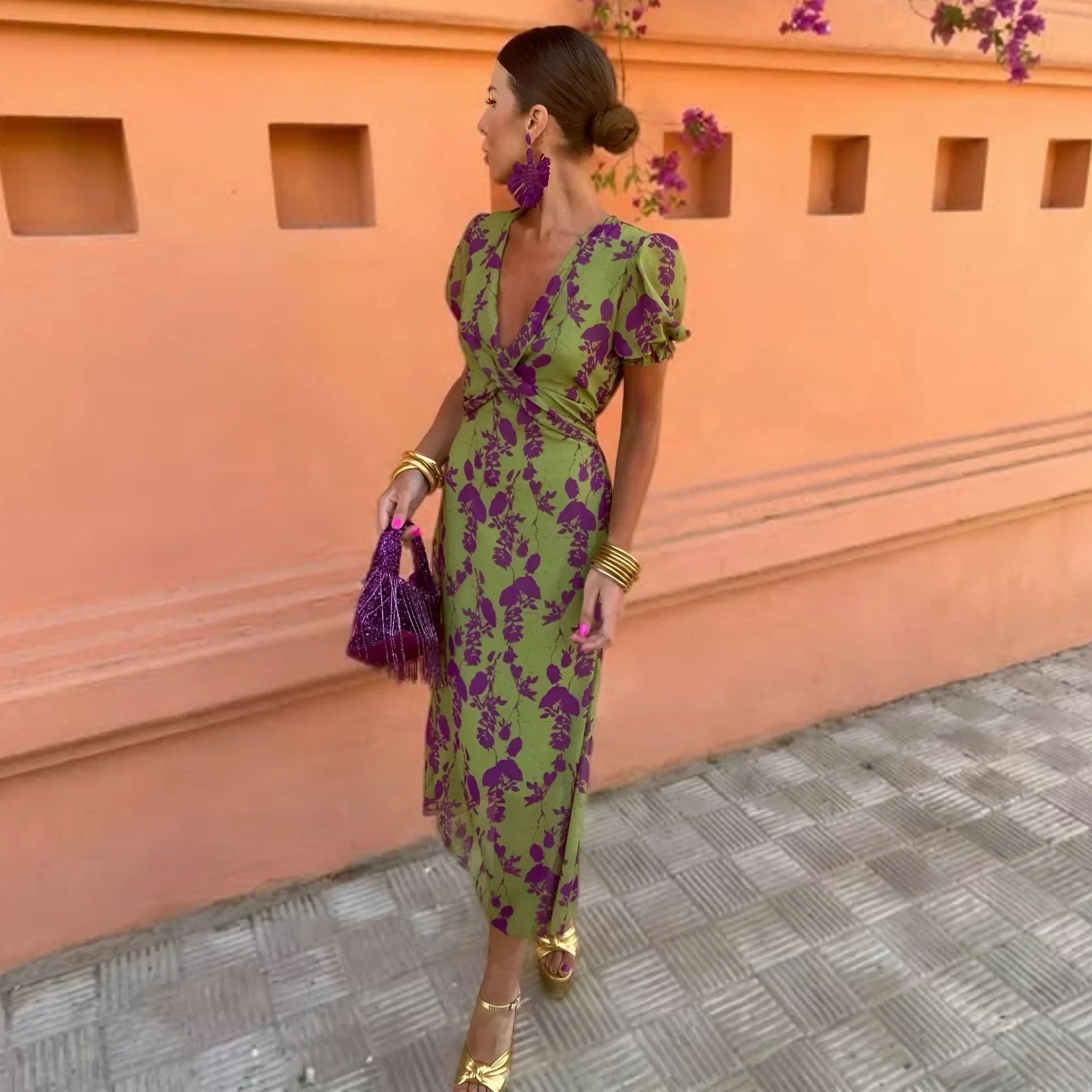 Clarissa Clarissa Pavone Elegant Everyday Spring Dress - gallery view 4