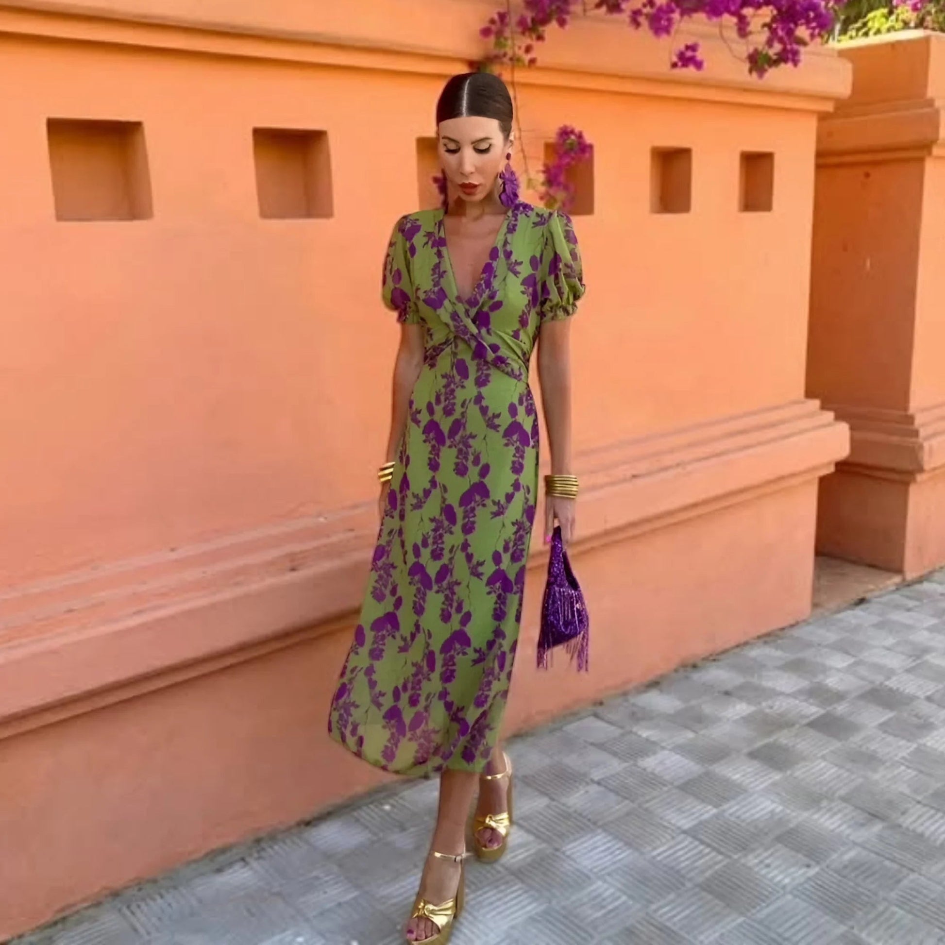 Clarissa Clarissa Pavone Elegant Everyday Spring Dress - gallery view 7