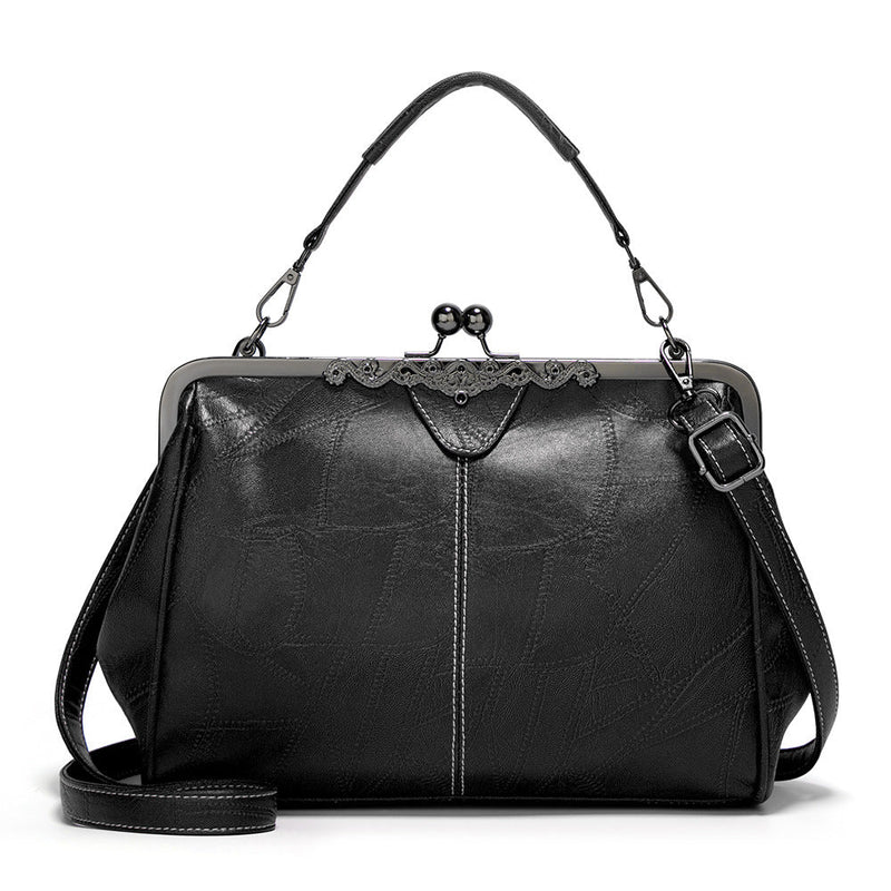 ClaspChic™ Elegancka torba shopper z eko skóry z zapięciem biglowym
