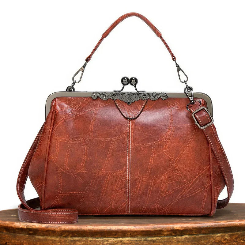 ClaspChic™ Elegancka torba shopper z eko skóry z zapięciem biglowym