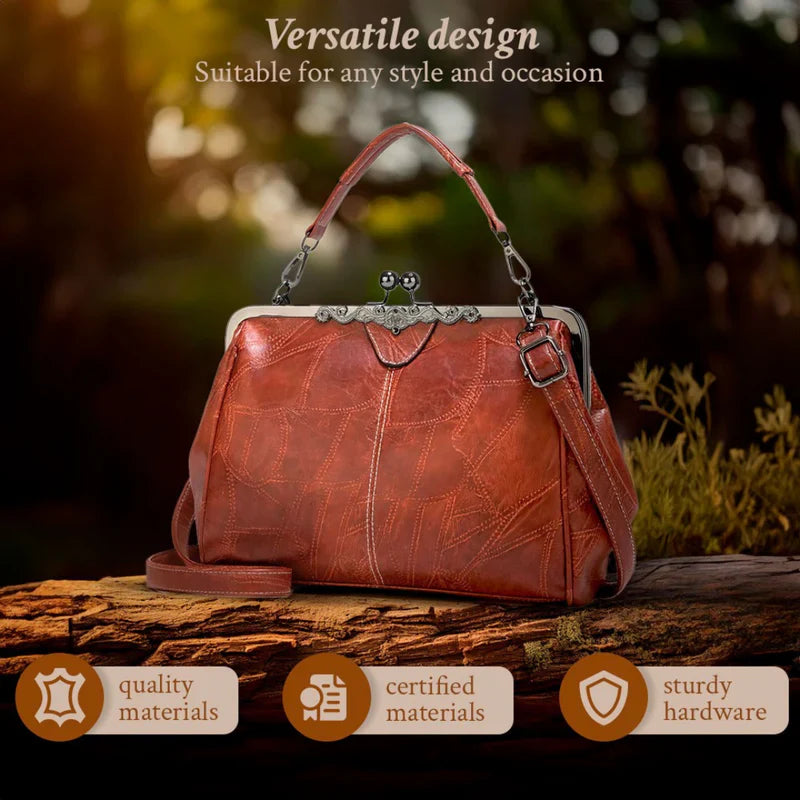 ClaspChic™ Elegancka torba shopper z eko skóry z zapięciem biglowym