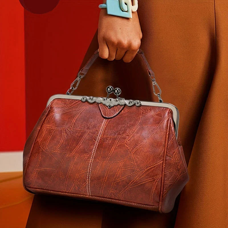 ClaspChic™ Elegancka torba shopper z eko skóry z zapięciem biglowym