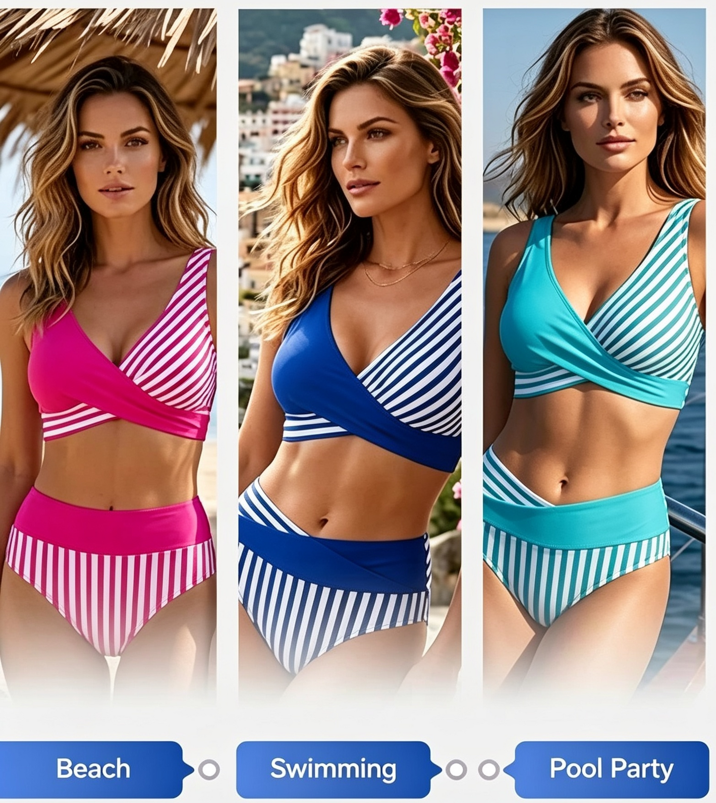 Colorvine™ Bikini color block dla kobiet, które lubią czuć się pewnie