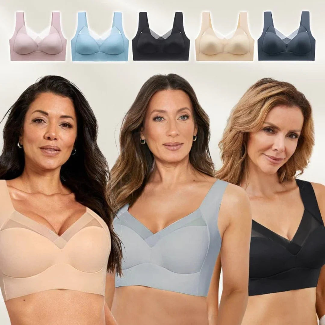 ComfyHold™ Sexy Wireless Push Up Bra - back view showing band and strap detail