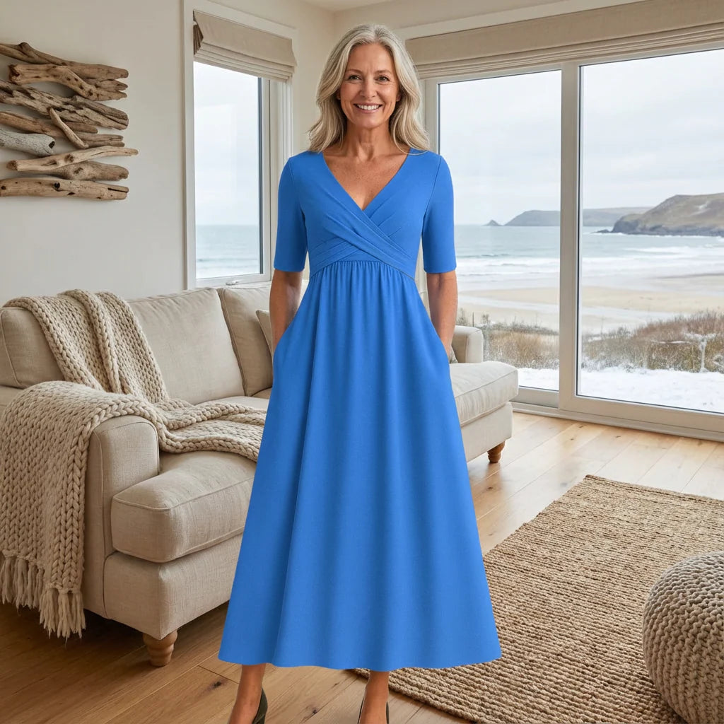 Costanza Chic Midi Dress - fourth gallery view of midi dress styling