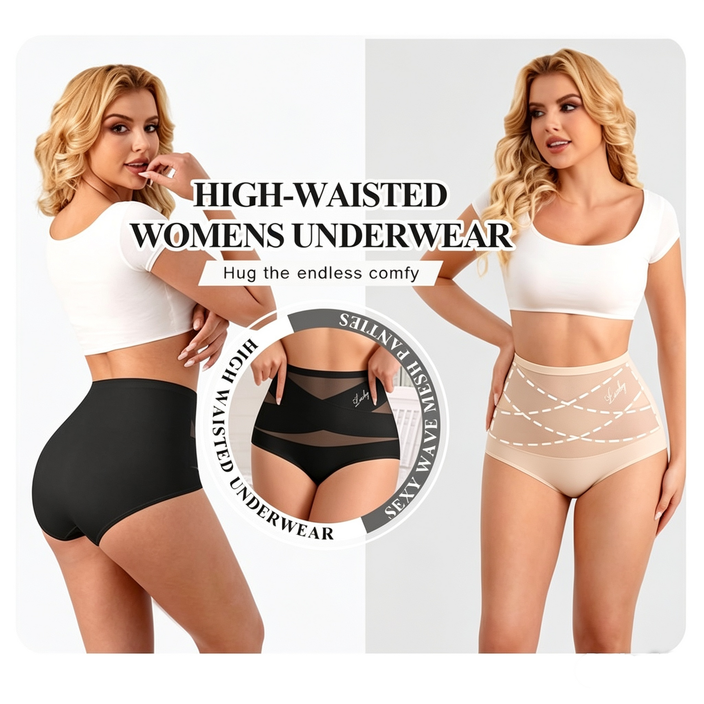 CurvHold Pro+™ Wyszczuplające majtki modelujące z wysokim stanem