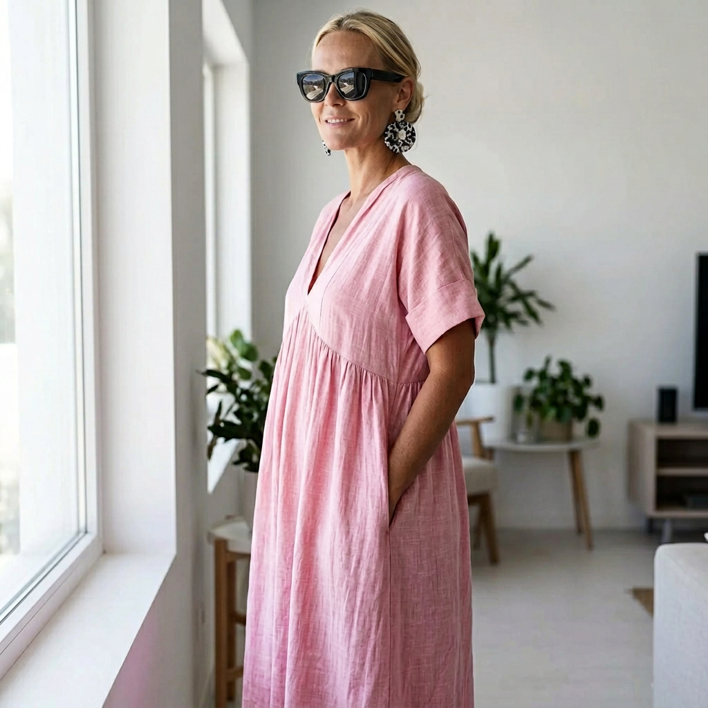 Egle Benigni™ Sukienka maxi z efektownym zwiewnym krojem